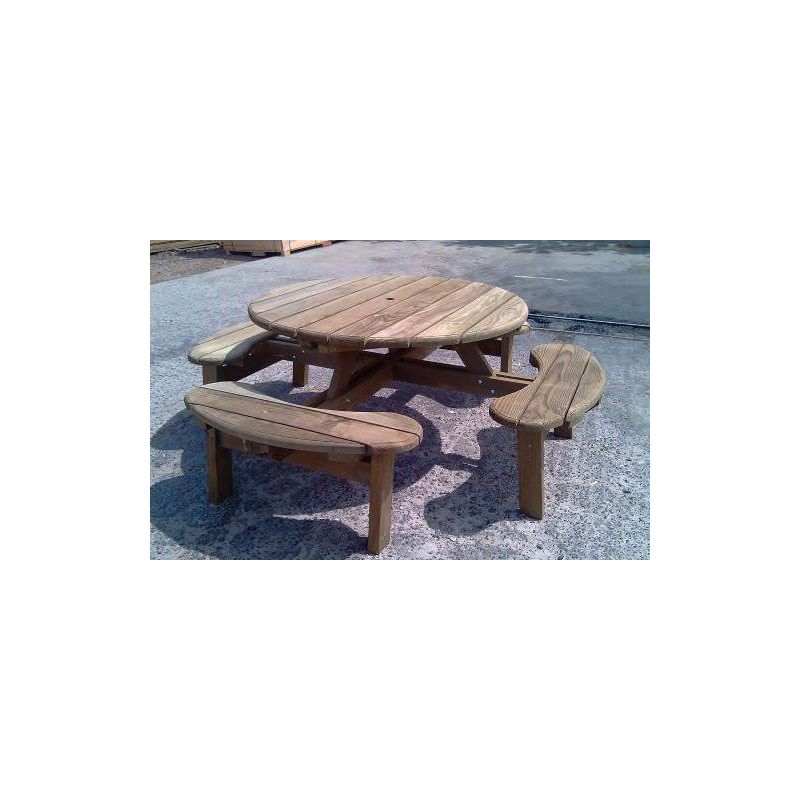 Douglas Fir 8 Seater Circular Picnic Bench